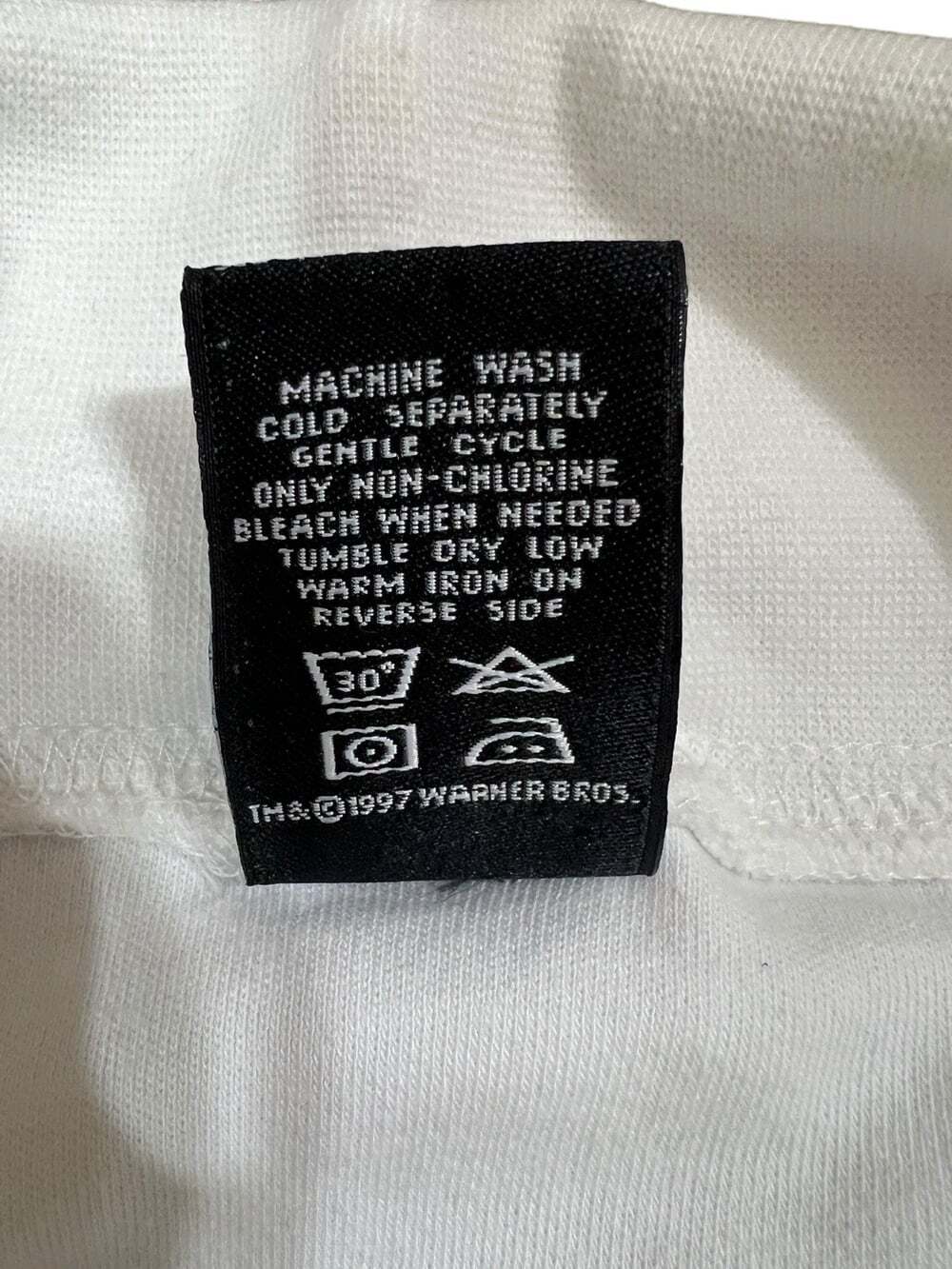 Vintage WB Tweety Bird 100% Cotton Quirky Y2K 90s Retro White Turtleneck Shirt-M - Picture 5 of 5